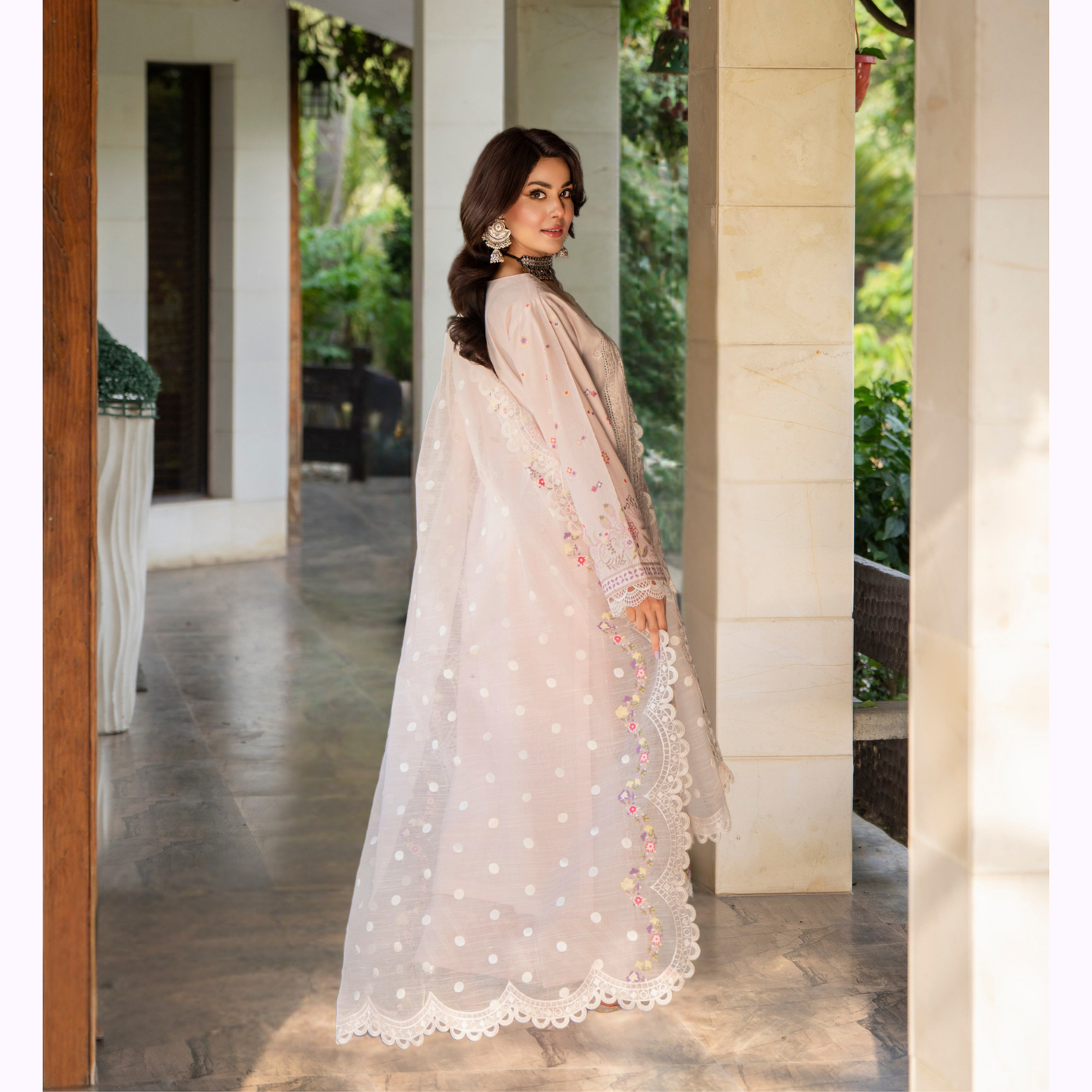 KC-1490 Chikenkari Luxury Cotton 3 Pc Collection | Ready to Wear | Karma Collection
