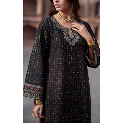 UCA-34 "ISHQIA" Festive Drop Embroidered Viscose Collection by Casuallite