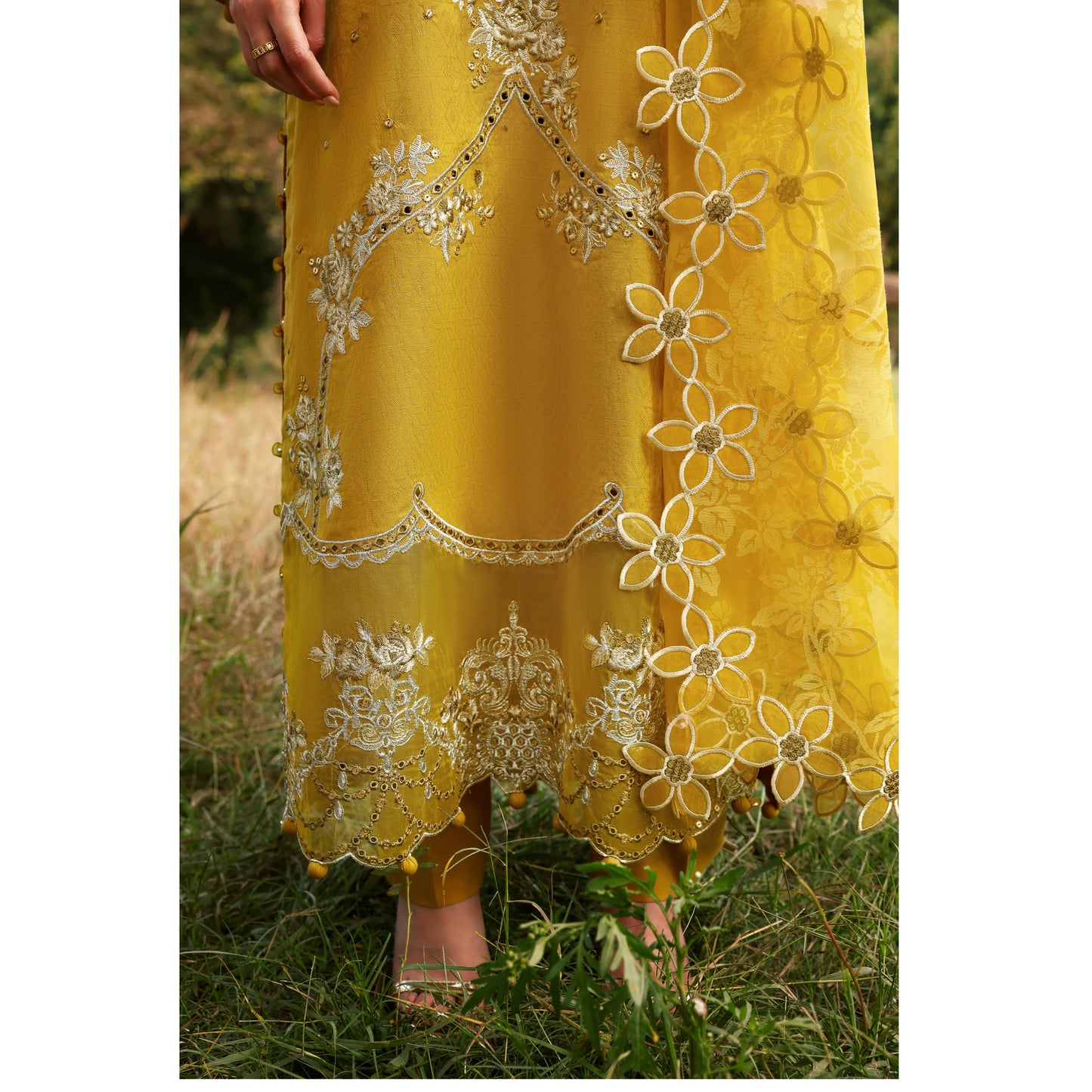 UMS-56 Janan Mother Daughter Chikenkari Jacquard Eid Edit by Simrans | Ready to Wear Asian Pakistani clothes