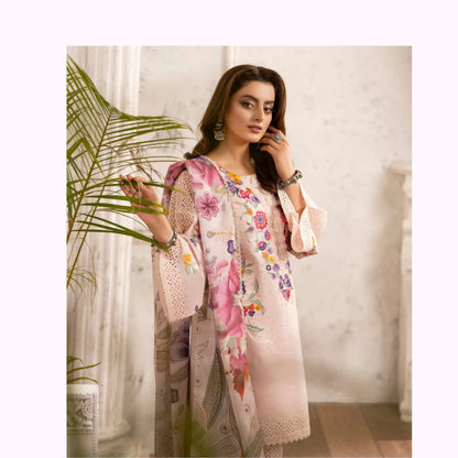 KC-1564 "Tabeer" Embroidered Festive Cambric Cotton Collection by Karma Collection