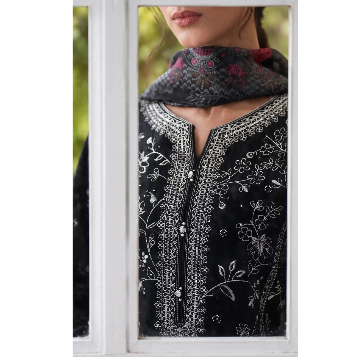 UCA-46 "Sakoon" Embroidered Cambric Cotton Pc Collection | Casuallite