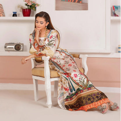 UA-312 Printed Shamooz Silk Printed Kaftan Style Co-Ord Set| Umnaa