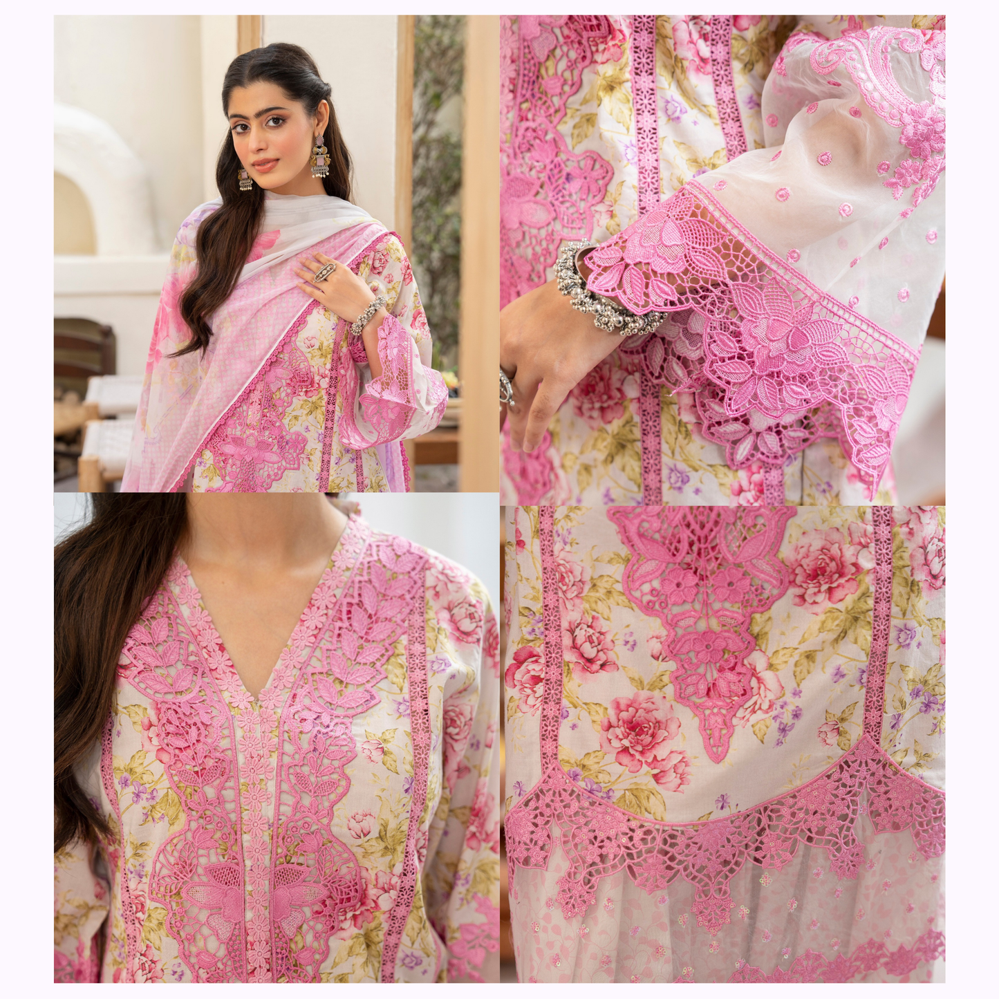 "Aina II" Embroidered Printed Lawn 3 Pc Collection by Karma Collection TT