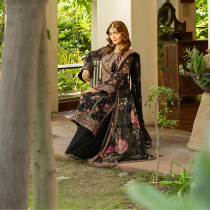 "Khumaar" Embroidered Georgette Collection by karma Collection Asian Wear Pakistani Dresses