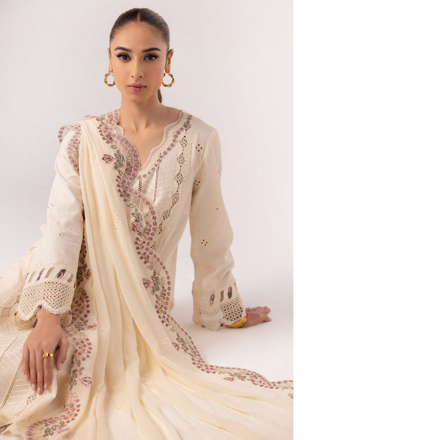 3 Pc Festive Embroidered Collection  | Ready to Wear | Qalamkar