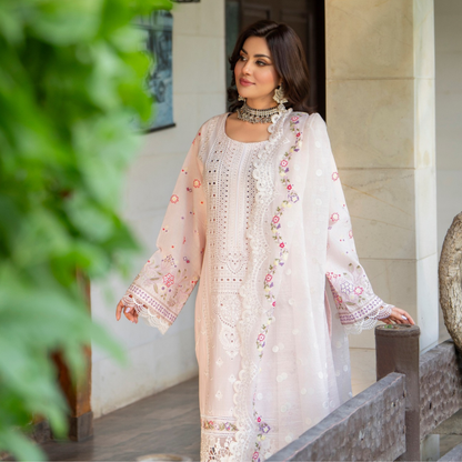 KC-1490 Chikenkari Luxury Cotton 3 Pc Collection | Ready to Wear | Karma Collection