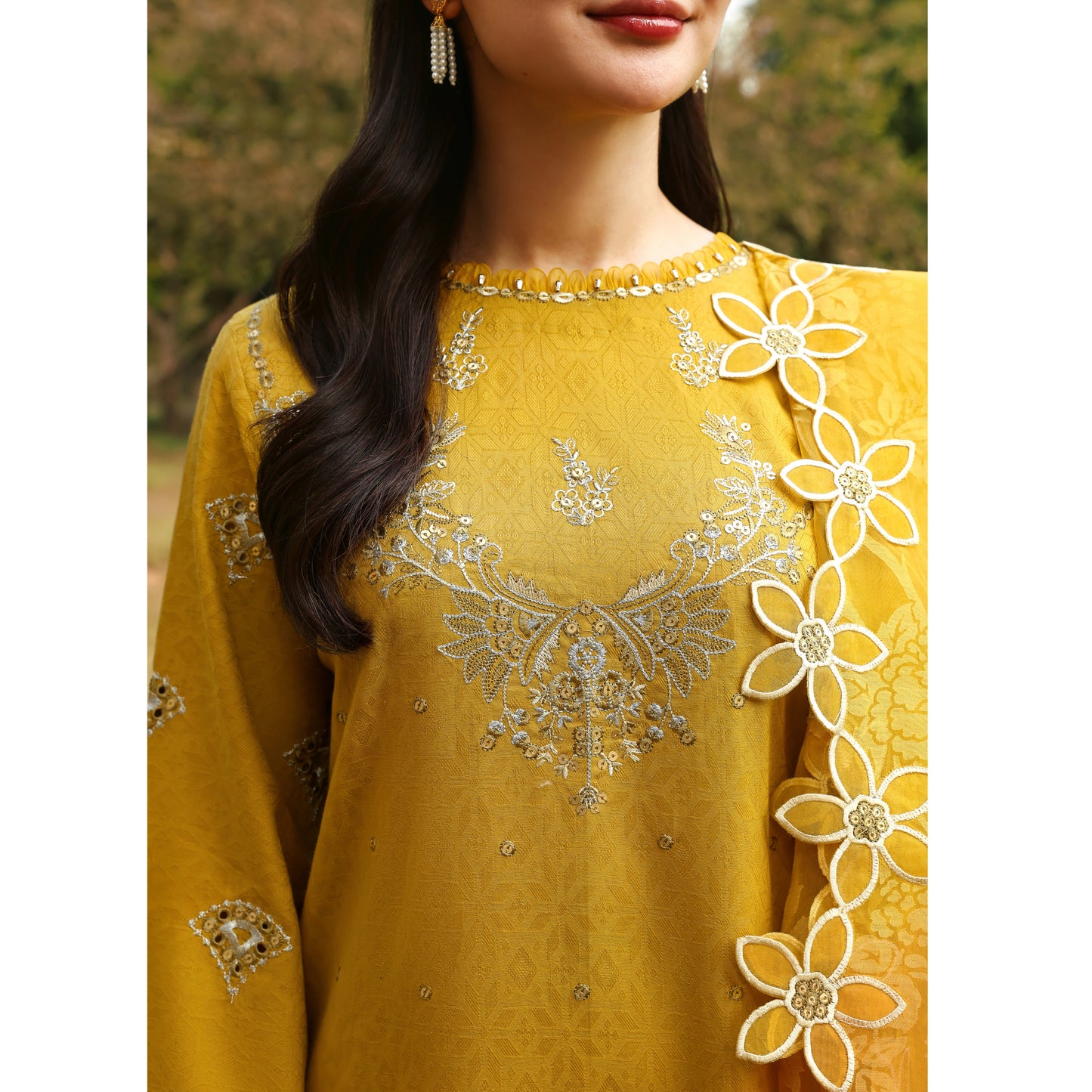 UMS-56 Janan Mother Daughter Chikenkari Jacquard Eid Edit by Simrans | Ready to Wear Asian Pakistani clothes