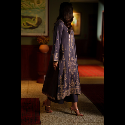 UCA-36 ELARA Festive Embroidered Viscose Dress with Printed Silk Dupatta | Women’s Festive Wear Pakistani Designer Outfit by Casuallite