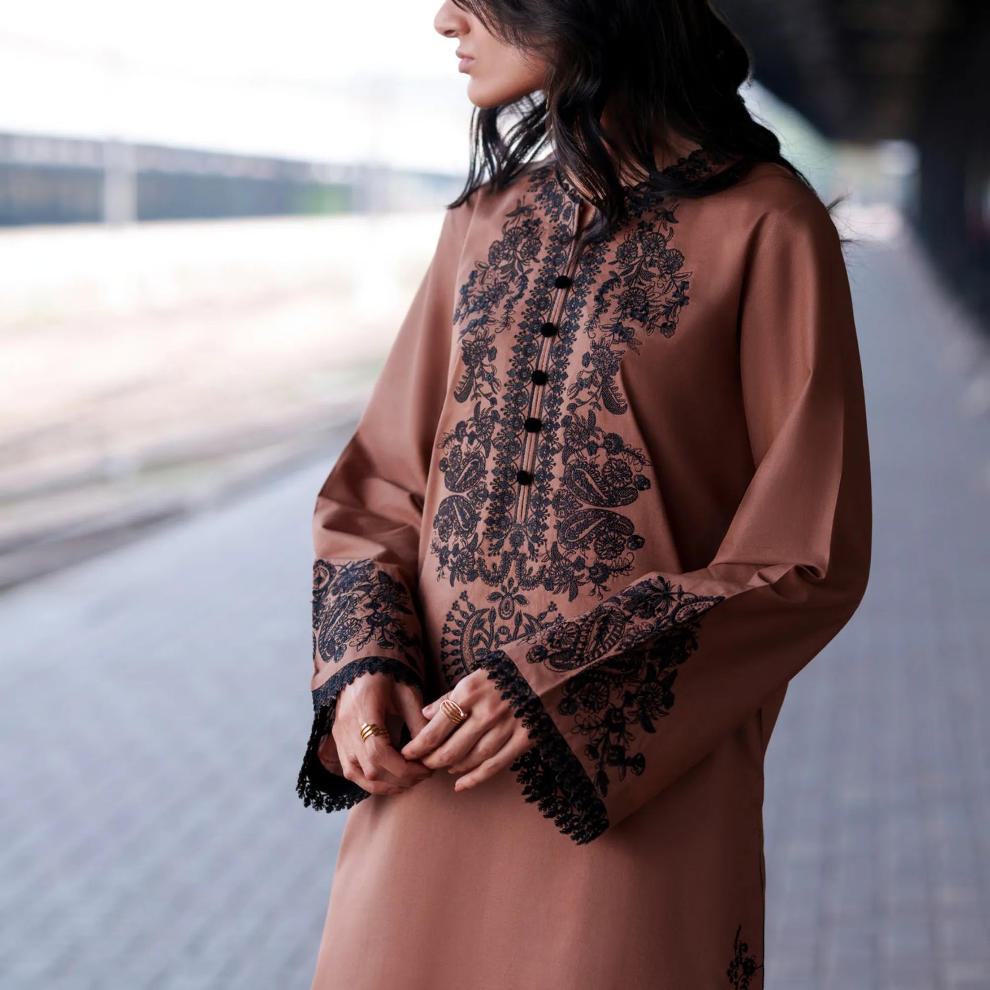UCA-39 SafarNama Summer Embroidered Cotton Dress with Printed Silk Dupatta | Women’s Wear Pakistani Designer Outfit by Casuallite