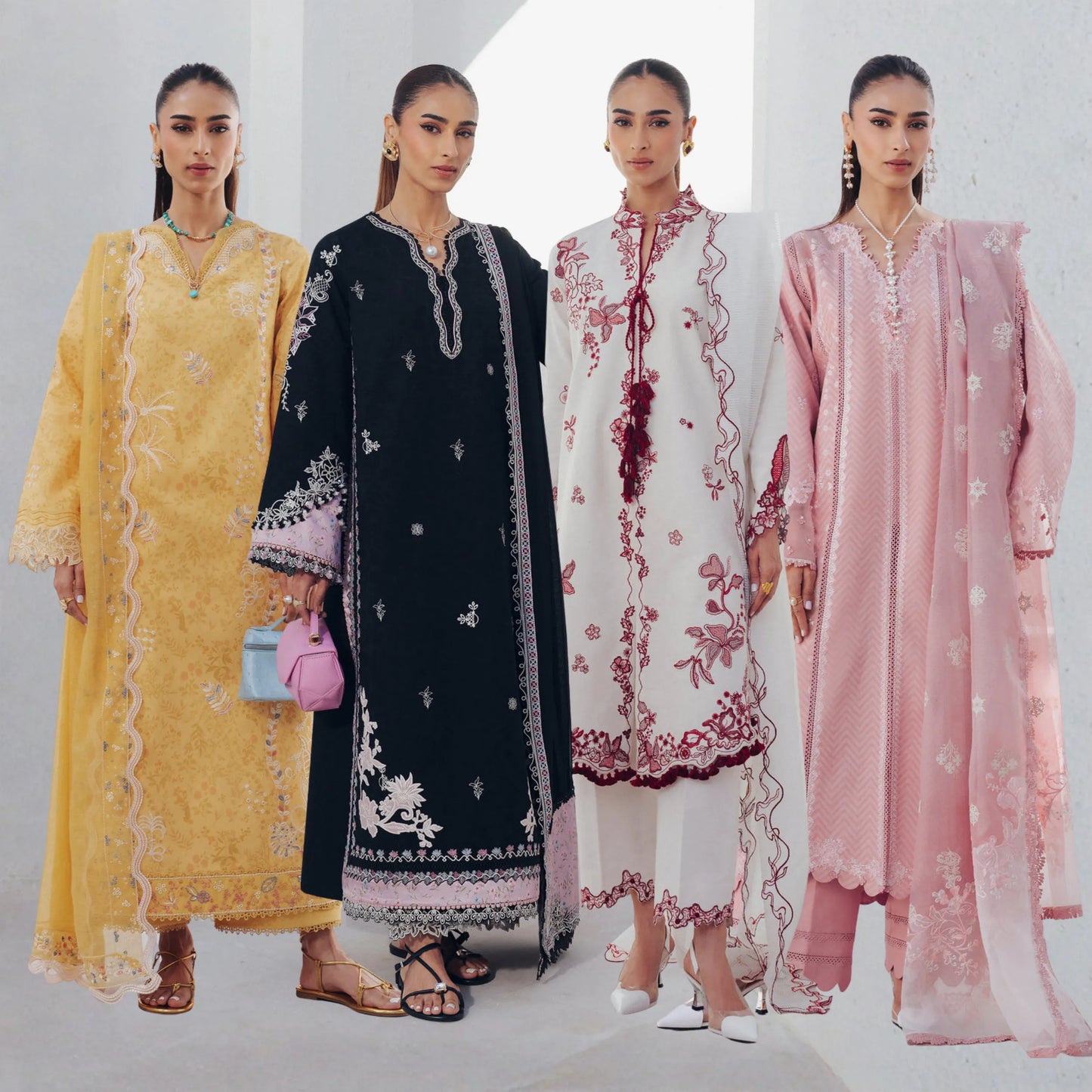 UQR-02 Qalamkar Basic Pret 26" Summer Collection | Ready to Wear Asian clothes