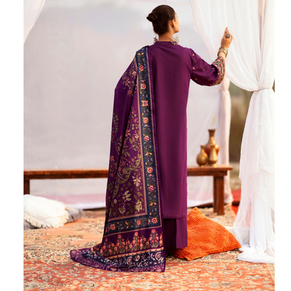 3 Pc Embroidered Khaddar Ready to Wear Collection by Casuallite | UMCAE0901