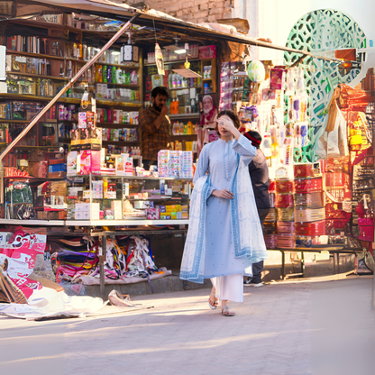 UCA-15 3 Pc Embroidered Cambric Cotton Ready to Wear Eid Collection by Casuallite