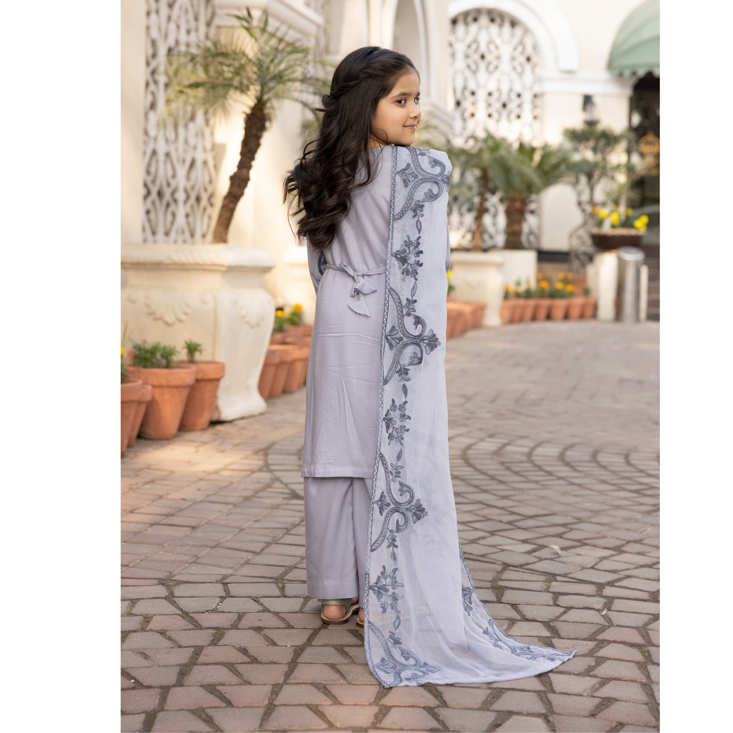 UMS-15 3 Pc Mother & Daughter Luxury Linen Eid Collection by Simrans