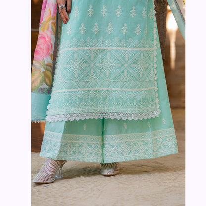 KC-1439 Embroidered Cambric Cotton Dress Ready to Wear 3 Pc - Karma Collection