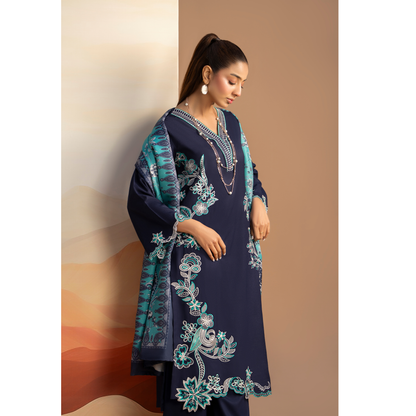 RA-25 Embroidered Dhanak Collection by Raniya.h