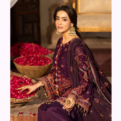 F-527 "Saj Dhaj" Embroidered Georgette Collection by Karma Collection