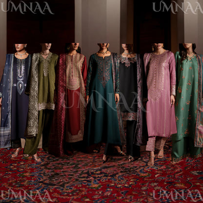 UCA-37 EALA Festive Embroidered Viscose Dress with Printed Silk Dupatta | Women’s Festive Wear Pakistani Designer Outfit by Casuallite