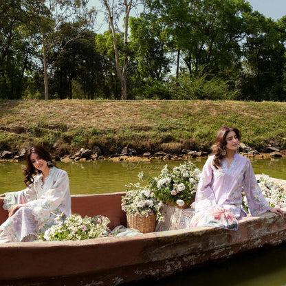 KC-1573 "Sunheri" Embroidered Festive Cambric Cotton Collection by Karma Collection