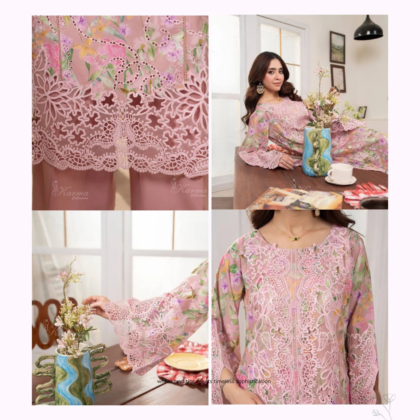 "Gulmahar" Embroidered Lawn Collection by karma Collection