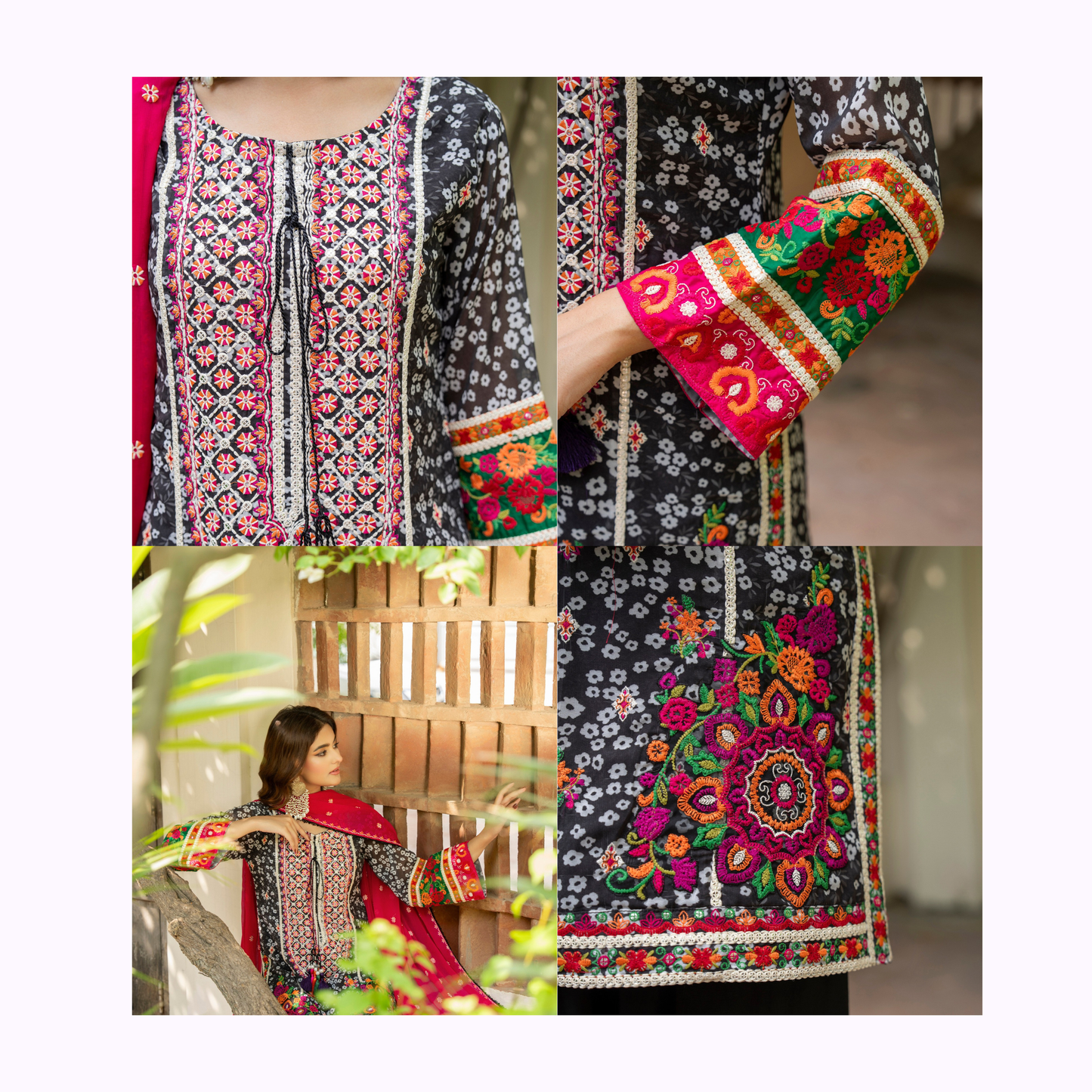 "Khumaar" Embroidered Georgette Collection by karma Collection Asian Wear Pakistani Dresses
