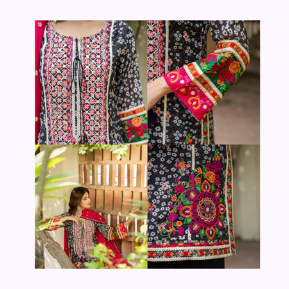 "Khumaar" Embroidered Georgette Collection by karma Collection Asian Wear Pakistani Dresses