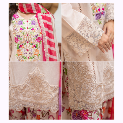 "Aina II" Embroidered Printed Lawn 3 Pc Collection by Karma Collection TT