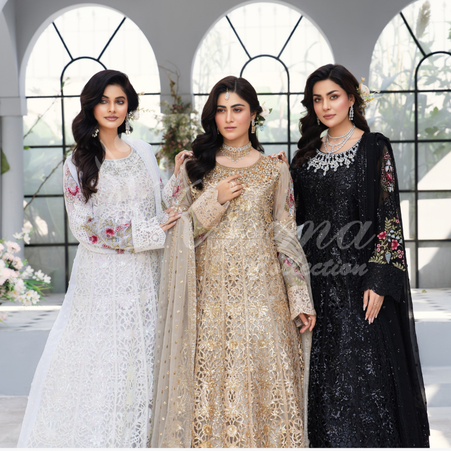 Luxury Embroidered Chiffon long Maxi with chiffon duppata  | Wedding Collection | karma Collection | UMKC01101