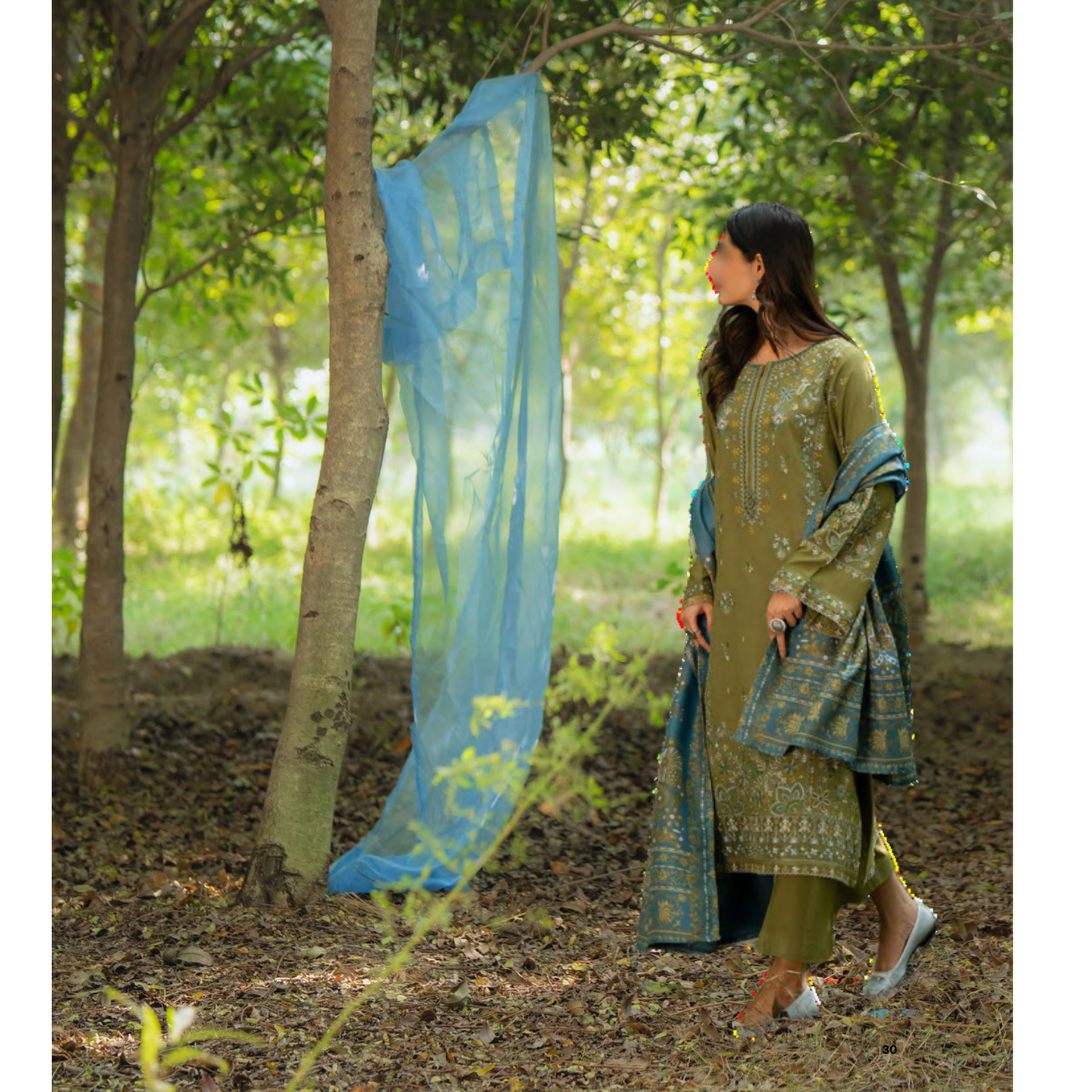 UCA-31 Embroidered Dhanak with Pashmina Shawl Winter Collection by Casuallite