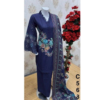 UA-186 Embroidered Cotton 3-Piece Collection | Ready to Wear Asian clothes