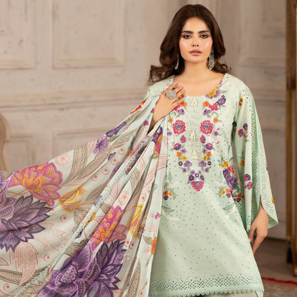 KC-1564 "Tabeer" Embroidered Festive Cambric Cotton Collection by Karma Collection