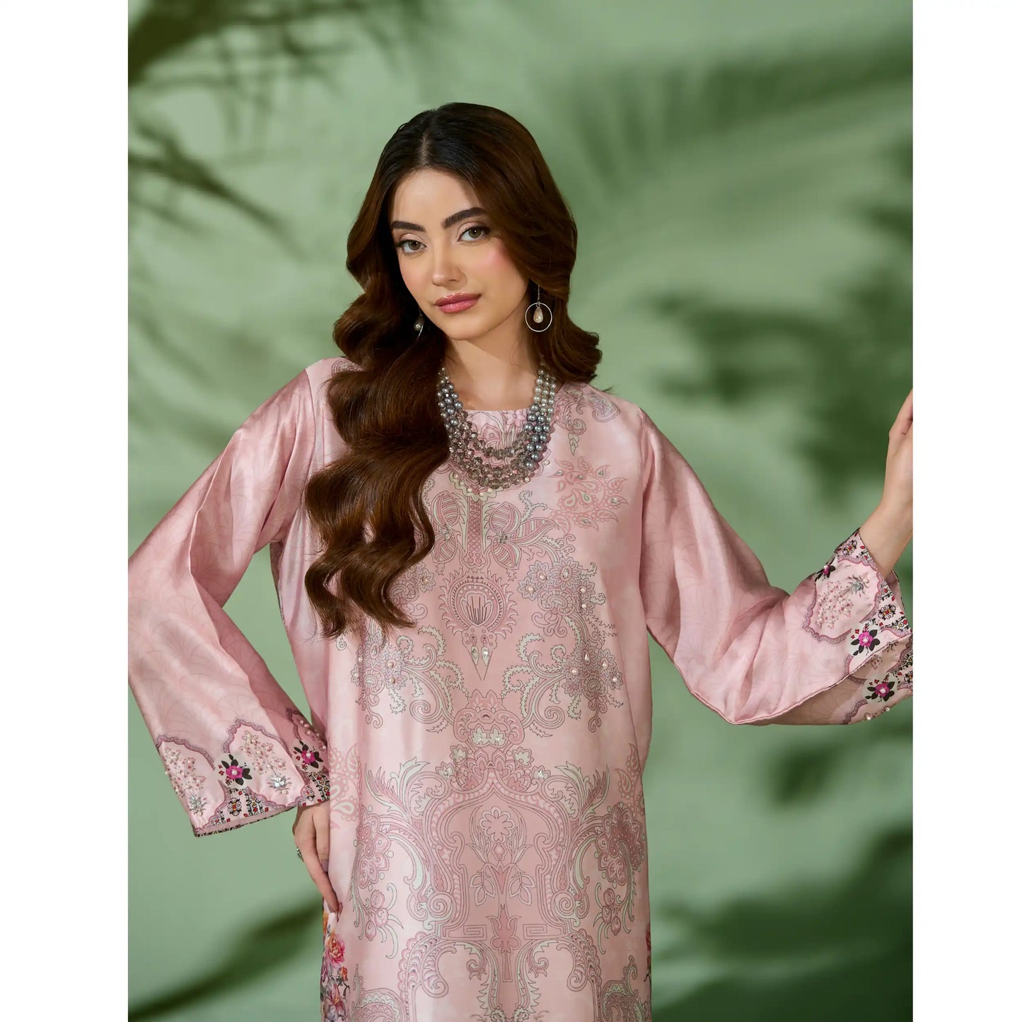 UAL-07 Printed Silk Kaftan Style Co-Ord Set Loose fit Casual Wear | Ethnic wear | ALLY'S
