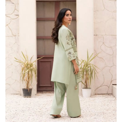 UA-273 Embroidered Cambric Cotton Co-Ord Set | Raniya.h