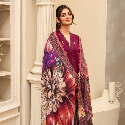 3 Pc Ready to Wear Embroidered Collection | Karma Collection | UMKC01001