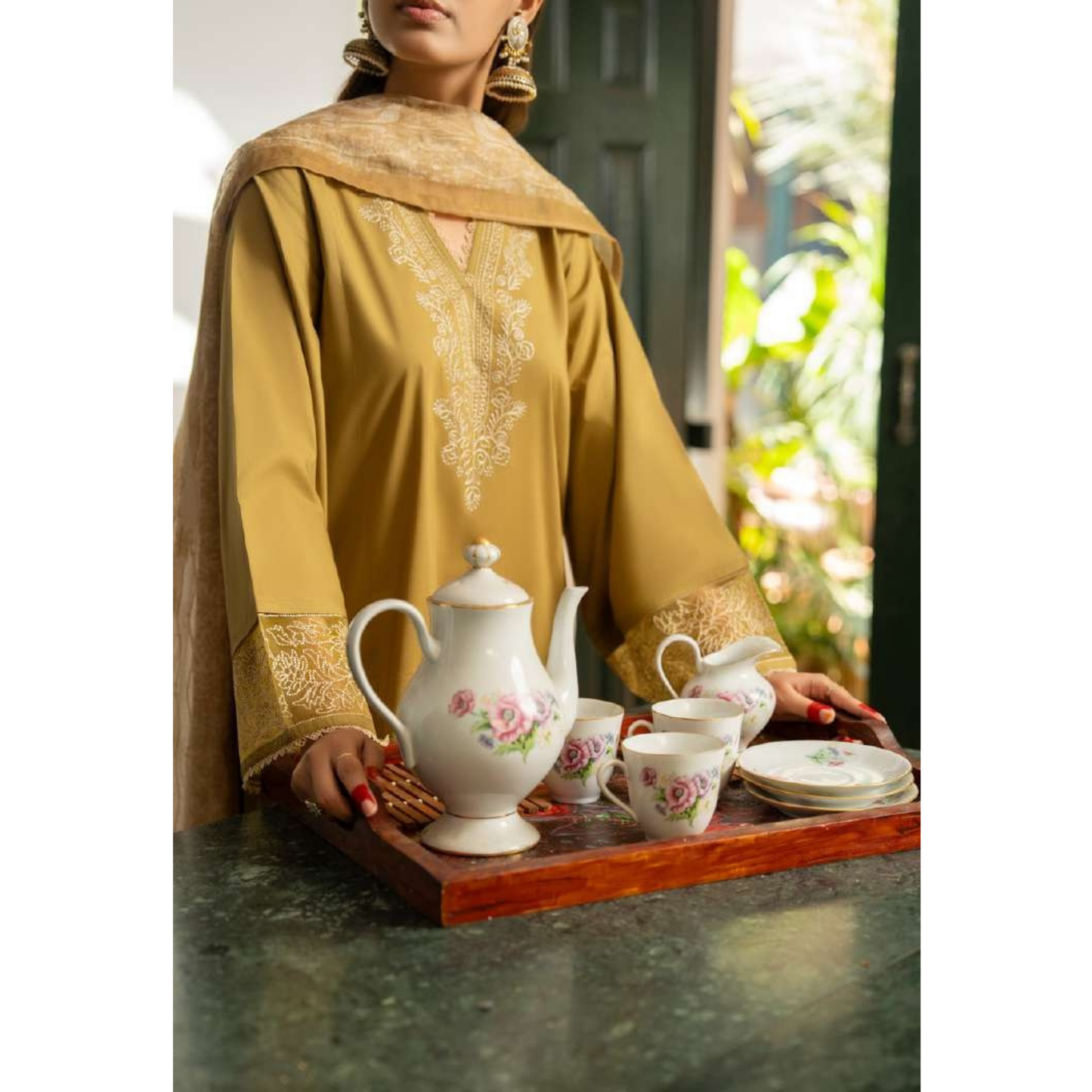 UCA-20 Luxury Cambric Cotton Farshi Shalwar Collection | Ready to Wear | Casuallite