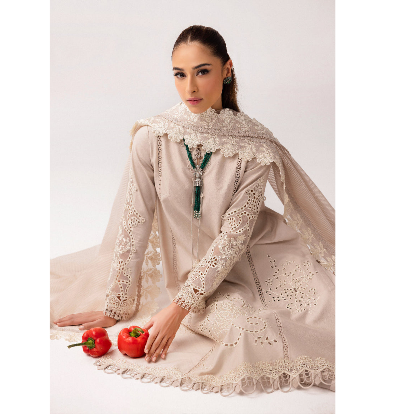 3 Pc Festive Embroidered Collection  | Ready to Wear | Qalamkar