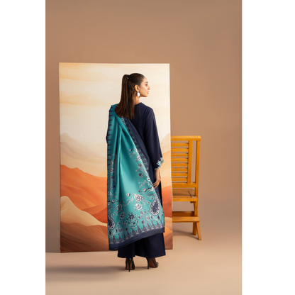 RA-25 Embroidered Dhanak Collection by Raniya.h