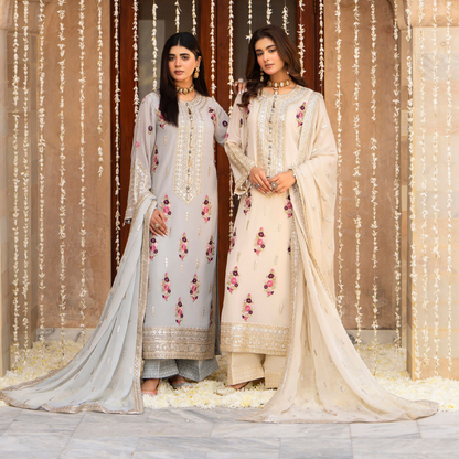 F-496 "Hayat" Embroidered Georgette Chiffon 3 Pc Collection
