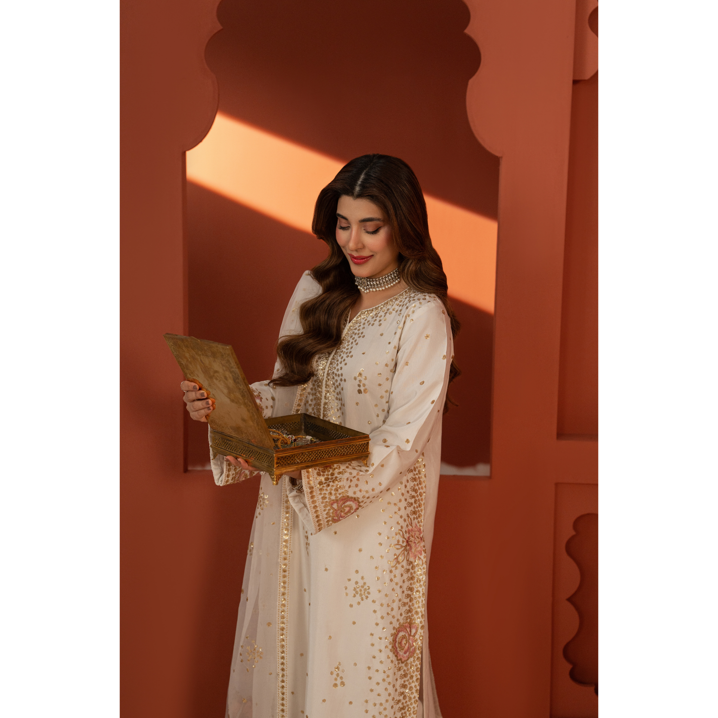 UA-170 Raw Silk Embroidered Festive Collection