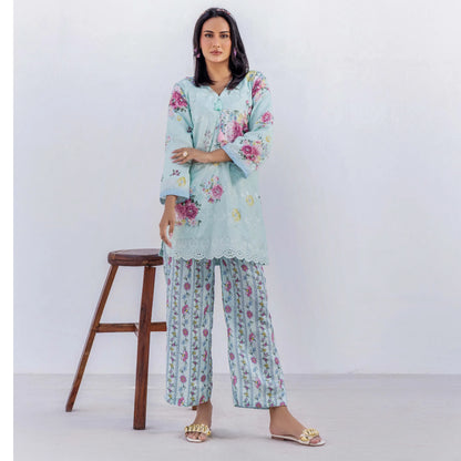 UAL-01 Chikankari Lawn Co-Ord Set | Adan's Libas