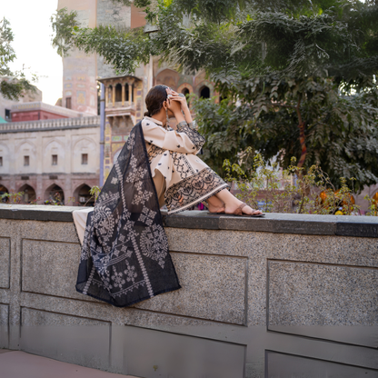 UCA-15 3 Pc Embroidered Cambric Cotton Ready to Wear Eid Collection by Casuallite