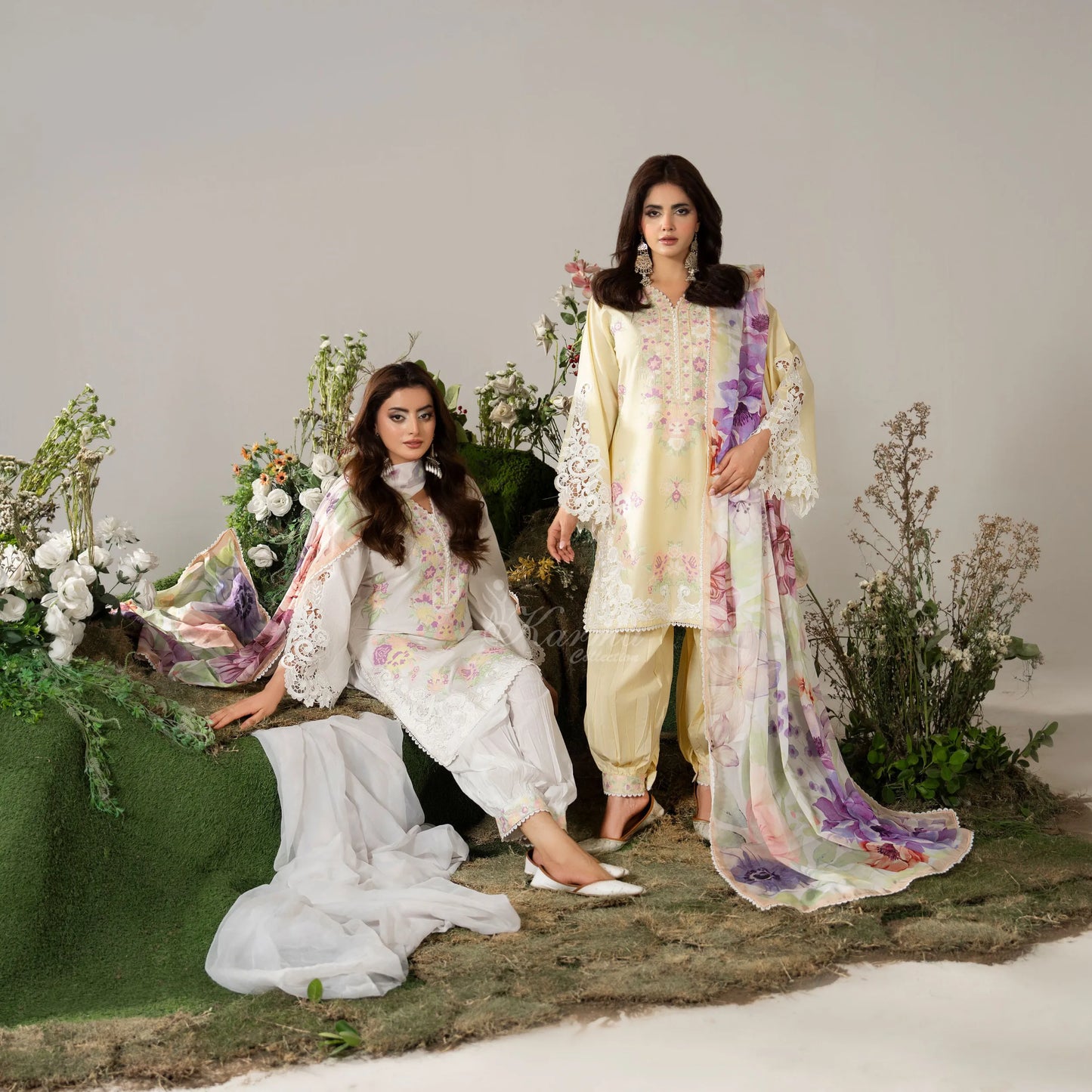 KC-1586 "AYRA" Embroidered Cambric Cotton Collection by Karma Collection