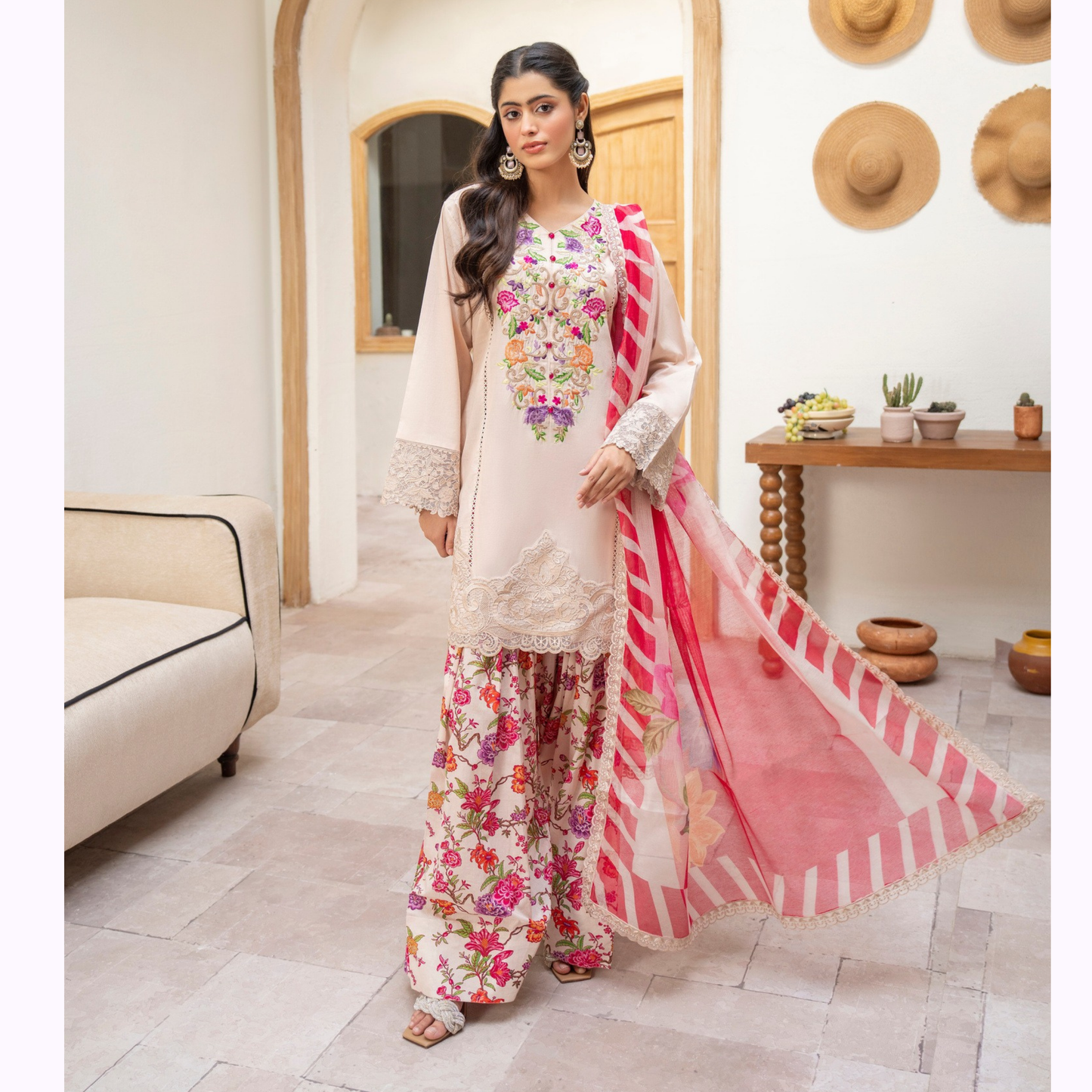 "Aina II" Embroidered Printed Lawn 3 Pc Collection by Karma Collection TT