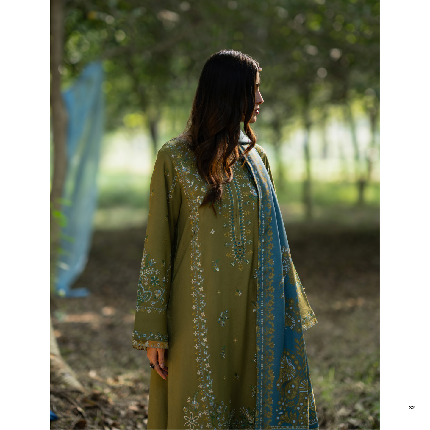 UCA-31 Embroidered Dhanak with Pashmina Shawl Winter Collection by Casuallite