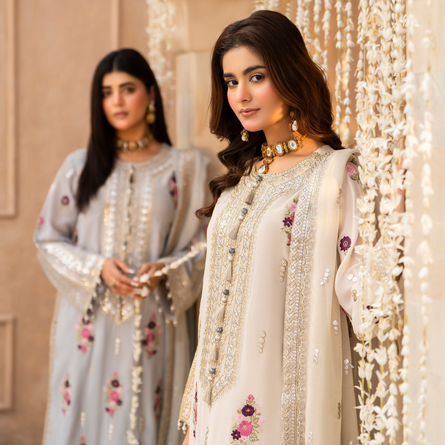 F-496 "Hayat" Embroidered Georgette Chiffon 3 Pc Collection