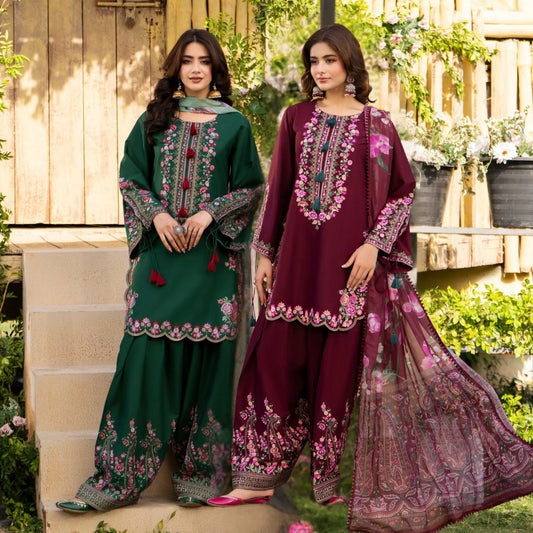 KC-1578 "Sunheri" Embroidered Festive Cambric Cotton Collection by Karma Collection