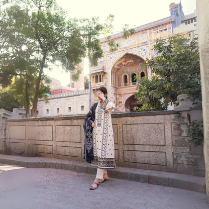 UCA-15 3 Pc Embroidered Cambric Cotton Ready to Wear Eid Collection by Casuallite