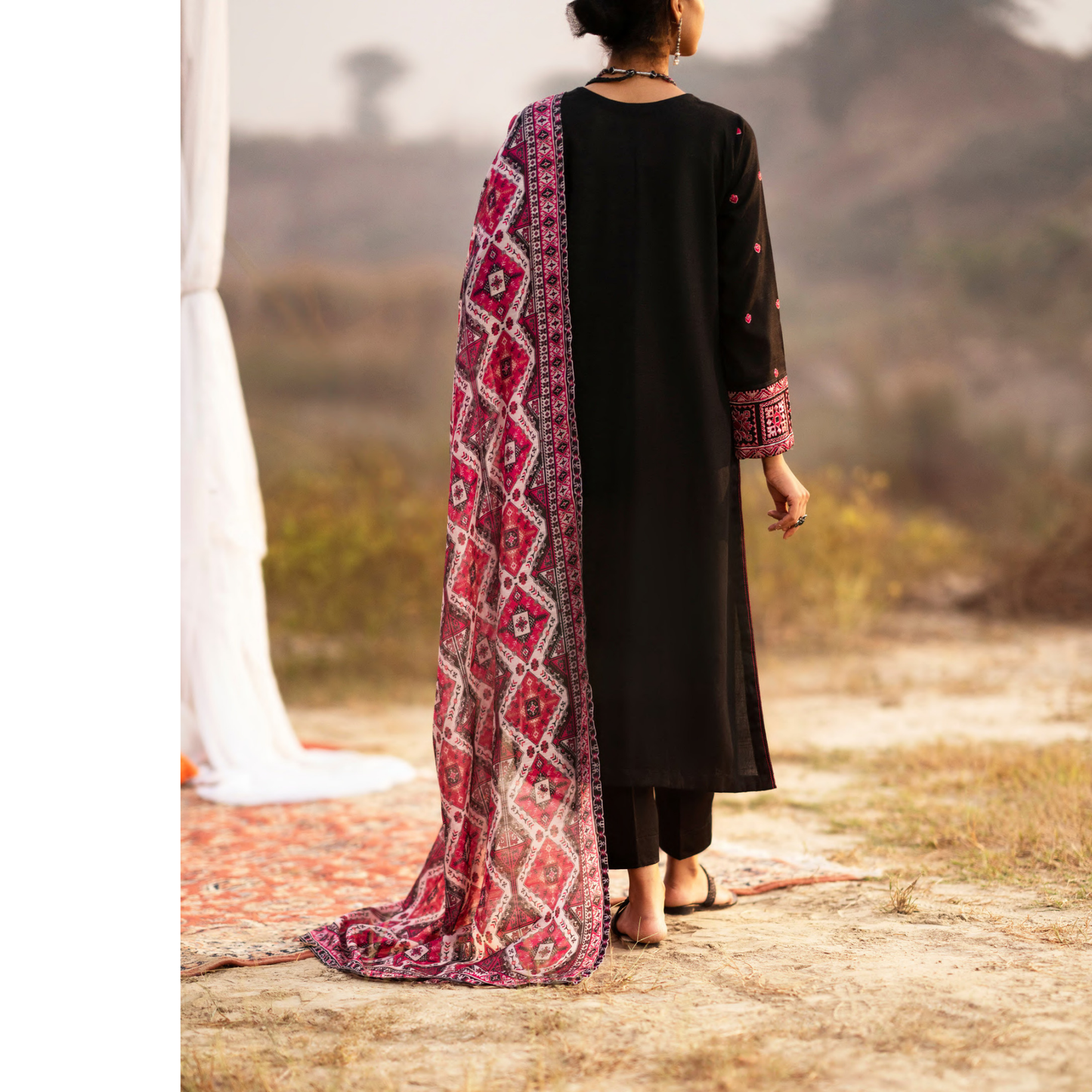 3 Pc Embroidered Khaddar Ready to Wear Collection by Casuallite | UMCAE0901