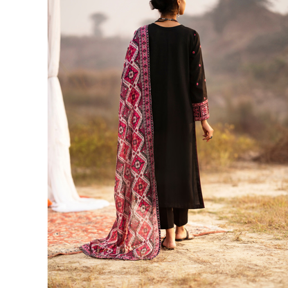 3 Pc Embroidered Khaddar Ready to Wear Collection by Casuallite | UMCAE0901