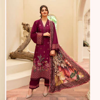 3 Pc Ready to Wear Embroidered Collection | Karma Collection | UMKC01001