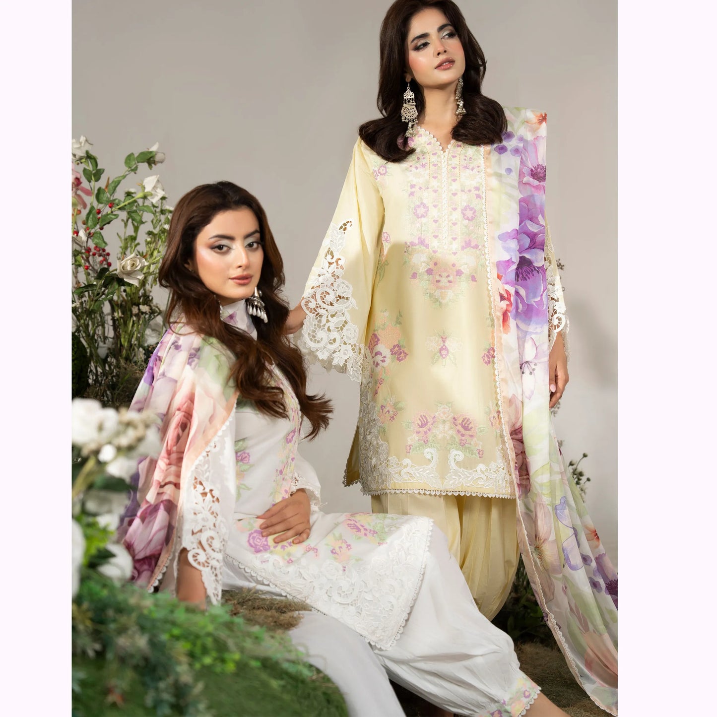 KC-1586 "AYRA" Embroidered Cambric Cotton Collection by Karma Collection